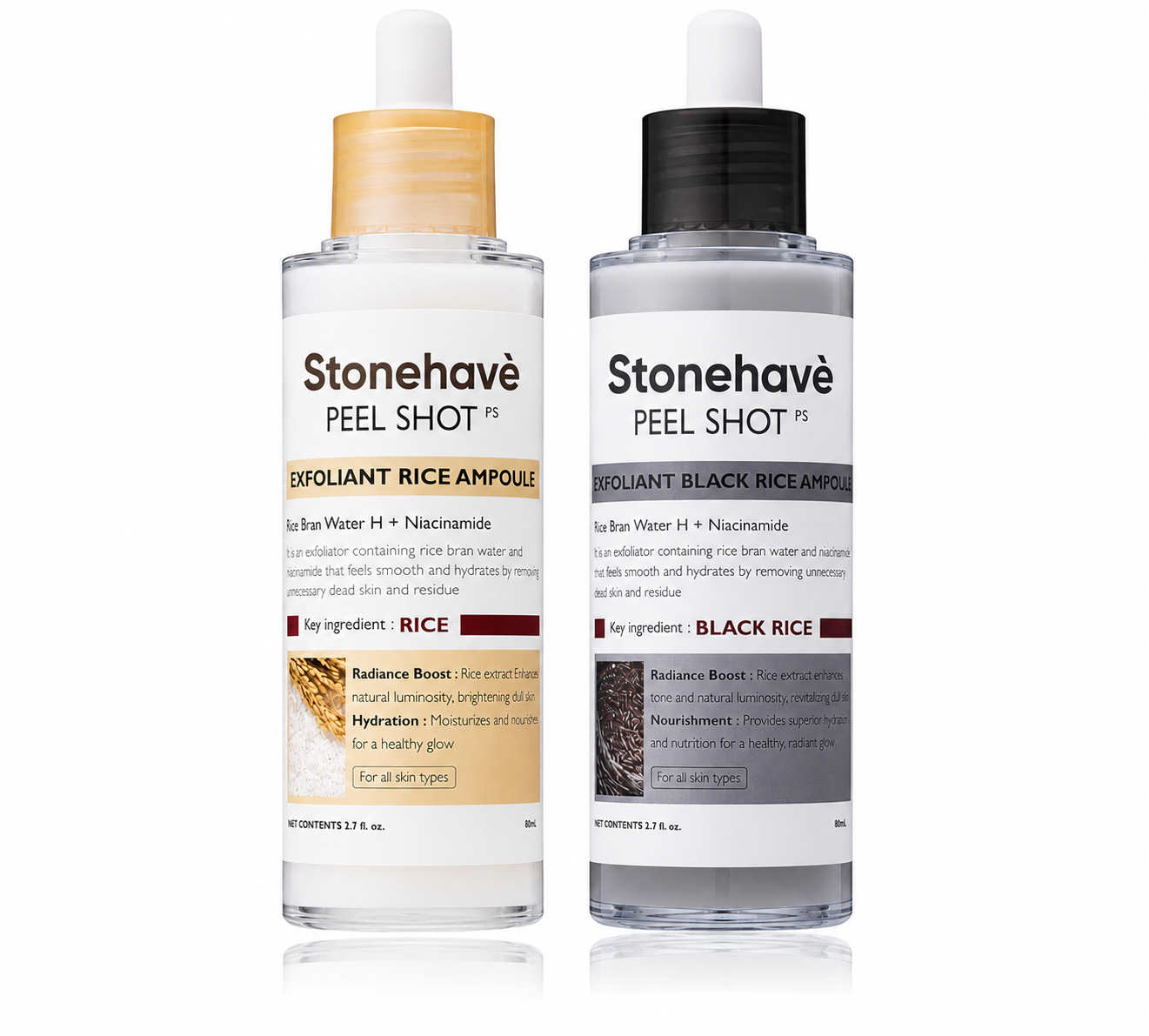 Peel Shot Glow Rice Peeling  Duo Daily Soft Exfoliating Face and Body Scrub Dead Skin Cells Blackhead Remover for All Skin Types