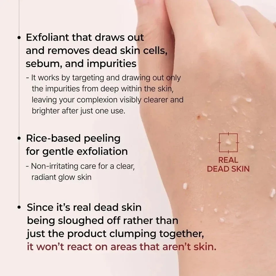 Peel Shot Glow Rice Peeling  Duo Daily Soft Exfoliating Face and Body Scrub Dead Skin Cells Blackhead Remover for All Skin Types